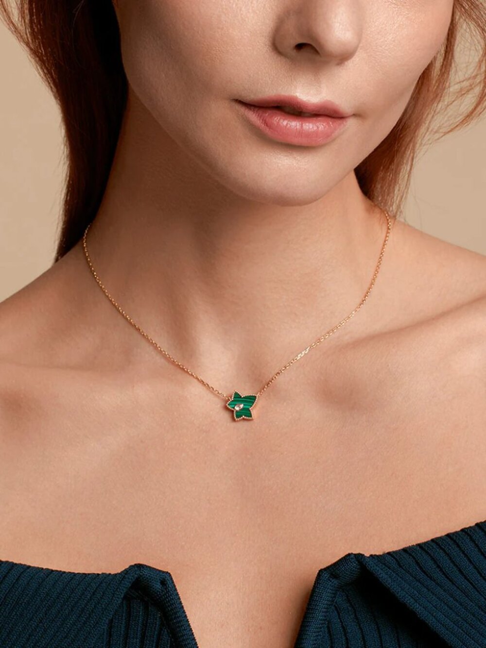 Lola Rose Malachite Bead Necklace